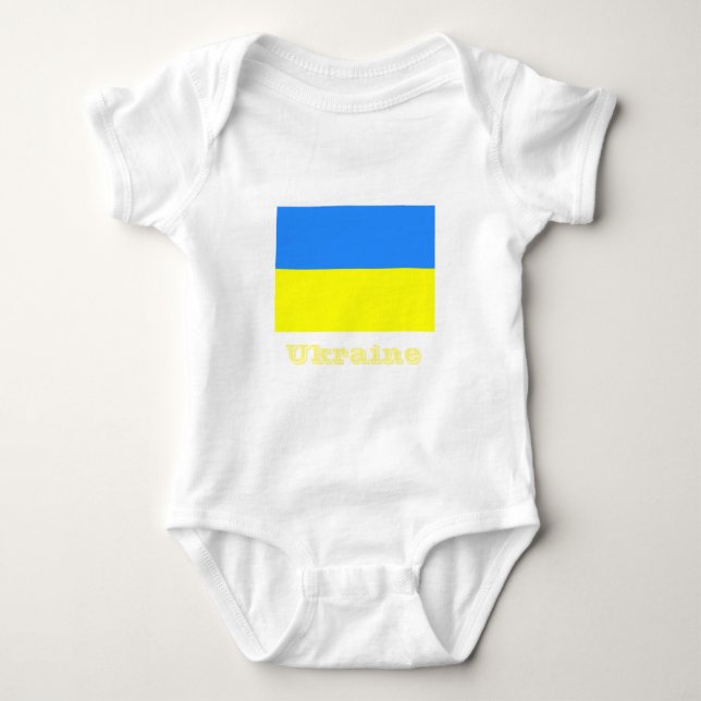 Flag of Ukraine, labelled, T-Shirt (Front)