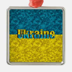 Flag of Ukraine Metal Ornament