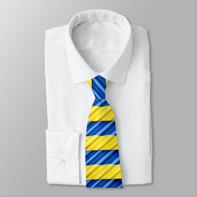 Flag of Ukraine - Peace - Freedom - Solidarity Tie (Tied)