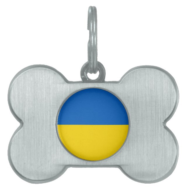 Flag of Ukraine Pet Tag (Front)