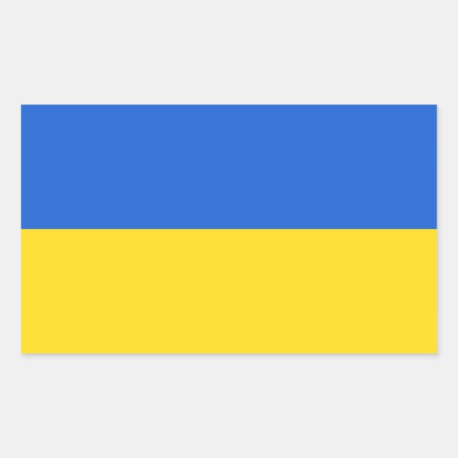 Flag of Ukraine Rectangular Sticker (Front)