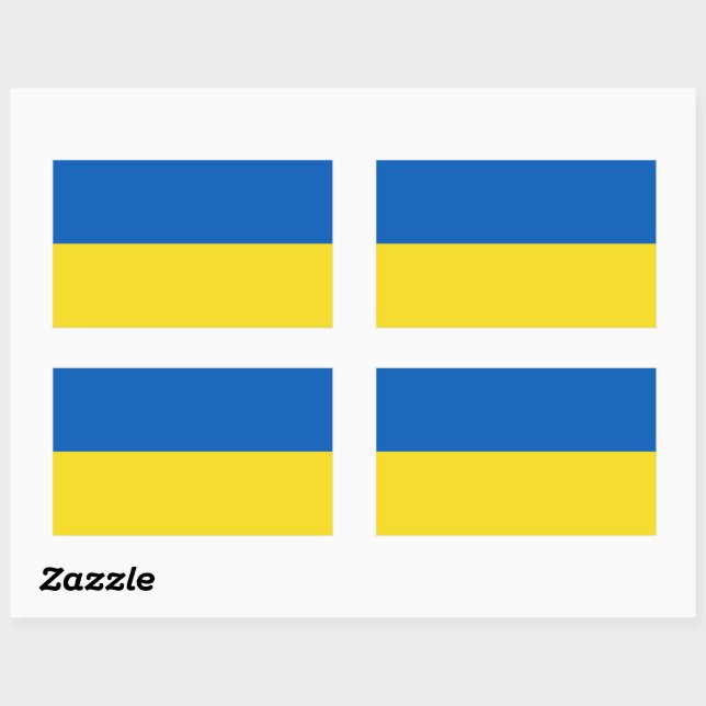 Flag of Ukraine Rectangular Sticker (Sheet)