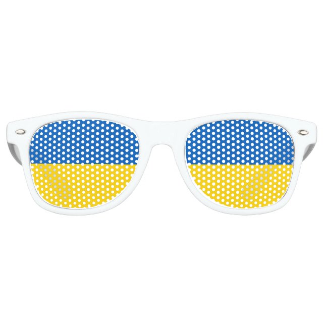 Flag of Ukraine Retro Sunglasses (Front)