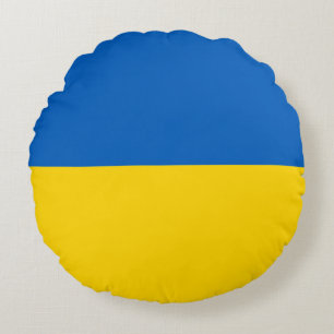 Flag of Ukraine Round Cushion