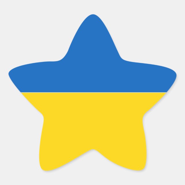 Flag of Ukraine Star Sticker (Front)
