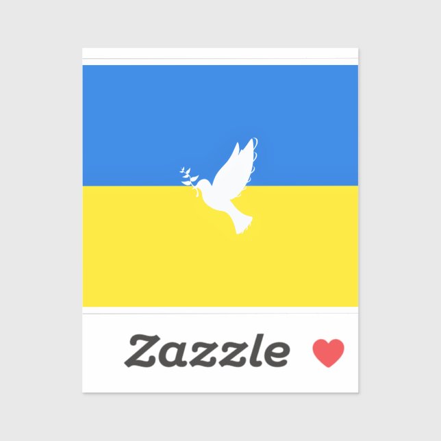 Flag of Ukraine Stickers Dove of Peace - Freedom (Sheet)