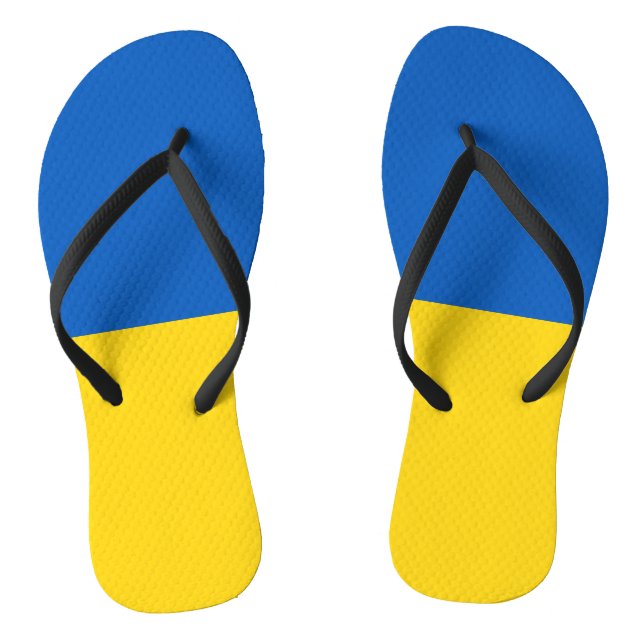 Flag of Ukraine Thongs (Footbed)