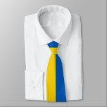 Flag of Ukraine Tie<br><div class="desc">Modern and minimal Flag of Ukraine blue and yellow neck tie. This is fully customisable: create your own unique gift easily choosing any colour, adding text, photo, clipart and graphic design elements. Add a stylish text message in any font and make your own typography design, or leave it as it...</div>