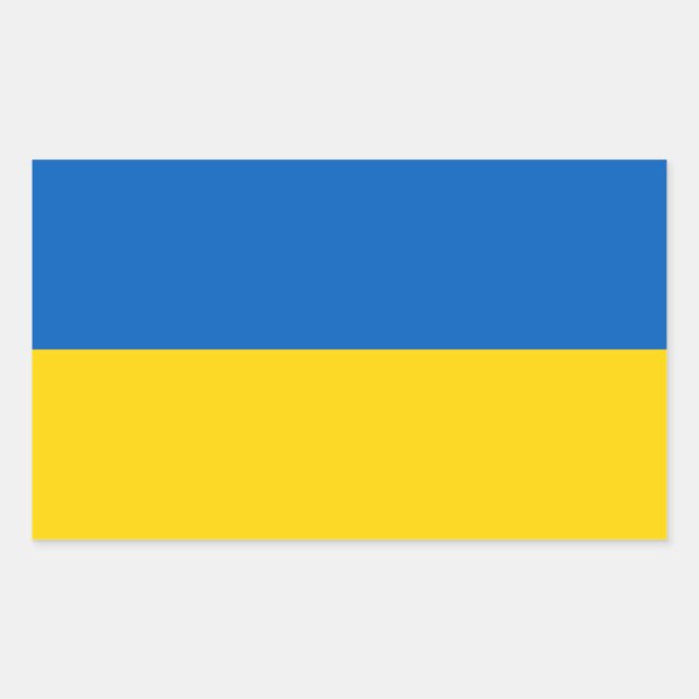 Flag of Ukraine - Ukrainian Flag - Прапор України Rectangular Sticker (Front)