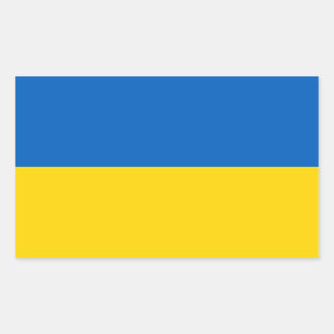 Flag of Ukraine - Ukrainian Flag - Прапор У Rectangular Sticker