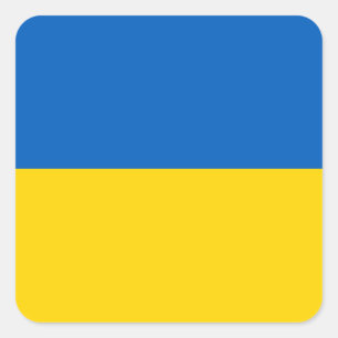 Flag of Ukraine - Ukrainian Flag - Прапор У Square Sticker
