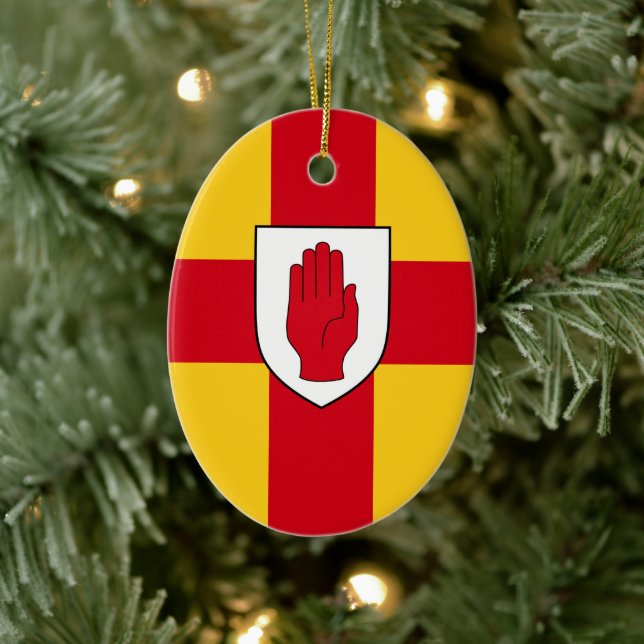 Flag of Ulster Ceramic Ornament (Tree)