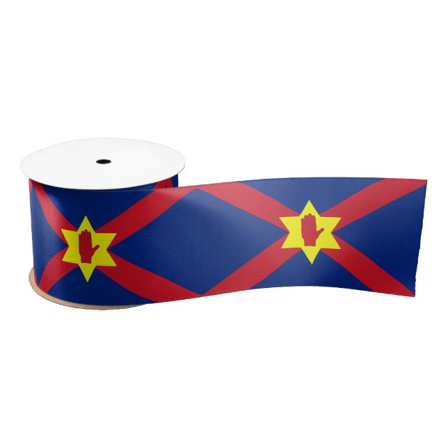 Flag of Ulster Nation (Northern Ireland) Satin Ribbon (Spool)