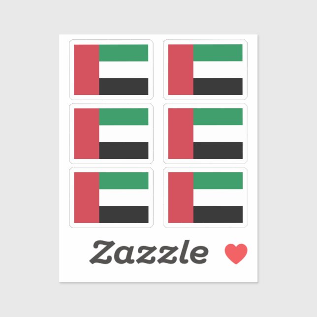 Flag of United Arab Emirates Collection pack of 6 (Sheet)
