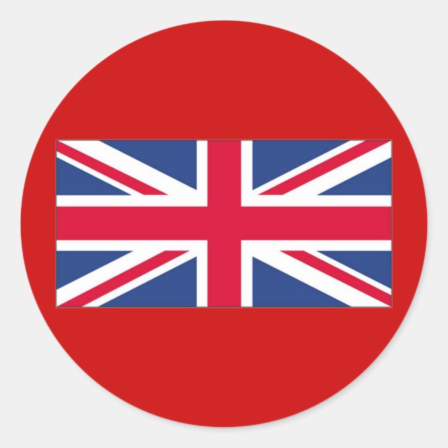 Flag of United Kingdom Classic Round Sticker (Front)