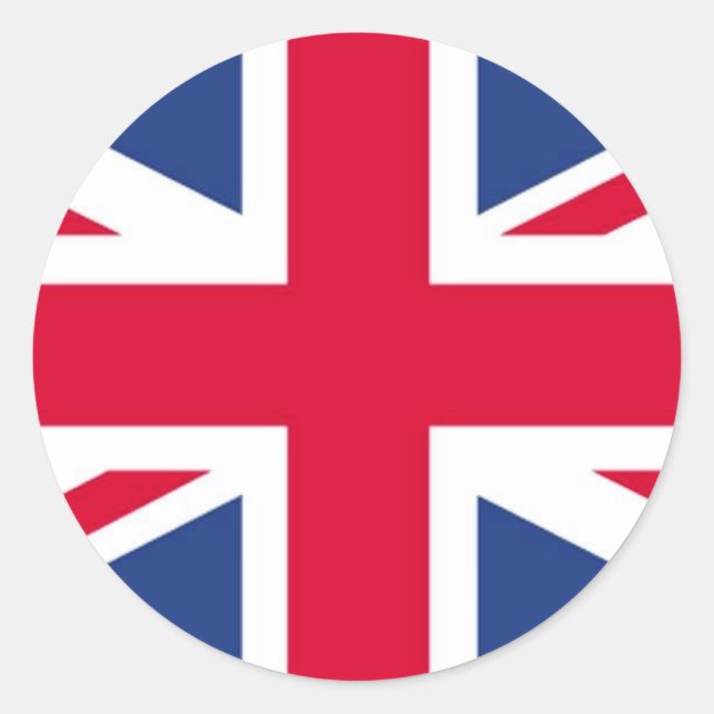 Flag of United Kingdom Classic Round Sticker (Front)