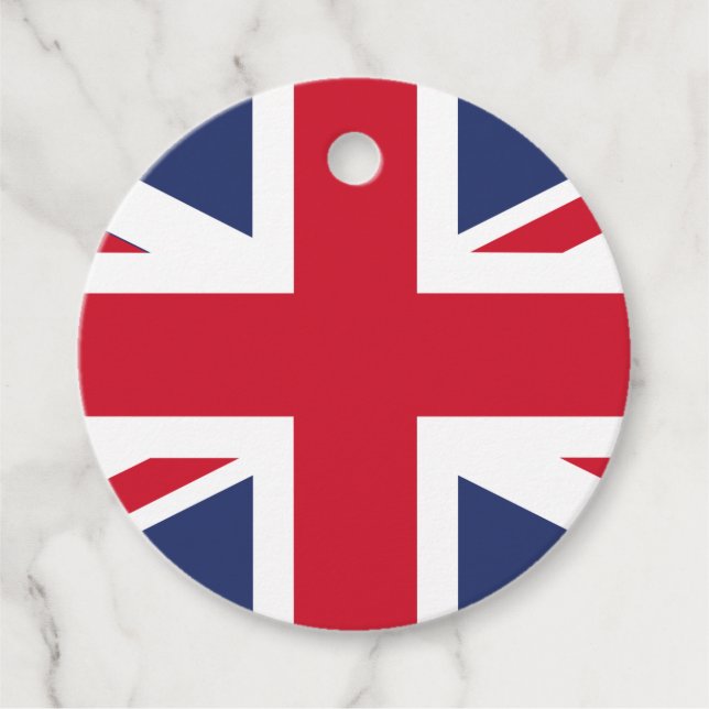 Flag of United Kingdom Favour Tags (Front)