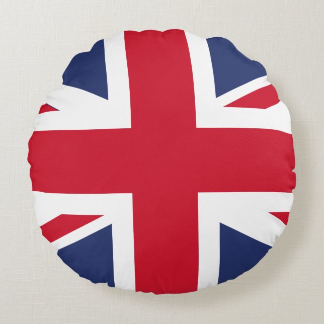 Flag of United Kingdom Round Cushion (Front)