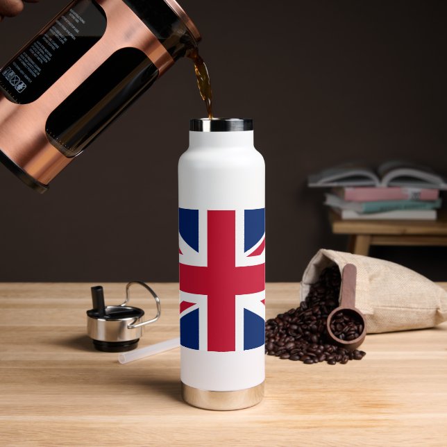Flag of United Kingdom Water Bottle (Coffee)