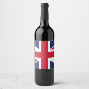 Flag of United Kingdom Wine Label