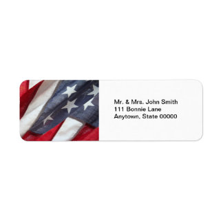 Flag of United States address label Return Address Label