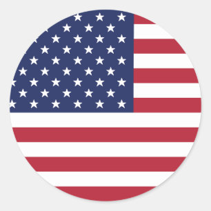 Flag of United States Classic Round Sticker