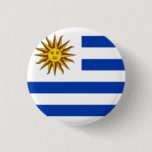 Flag of Uruguay 3 Cm Round Badge