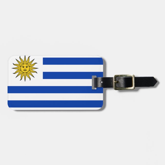 Flag of Uruguay Easy ID Personal Luggage Tag (Front Horizontal)