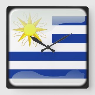 Flag of Uruguay Square Wall Clock