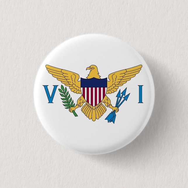 Flag of US Virgin Islands 3 Cm Round Badge (Front)