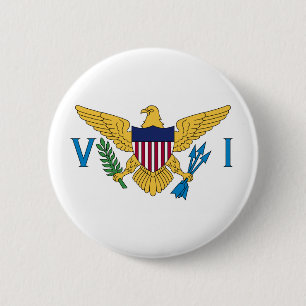 Flag of US Virgin Islands (USA) on Button Badge