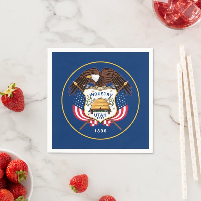 Flag of Utah Napkin (Insitu)