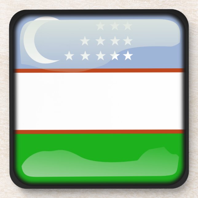 Flag of Uzbekistan Coaster (Front)