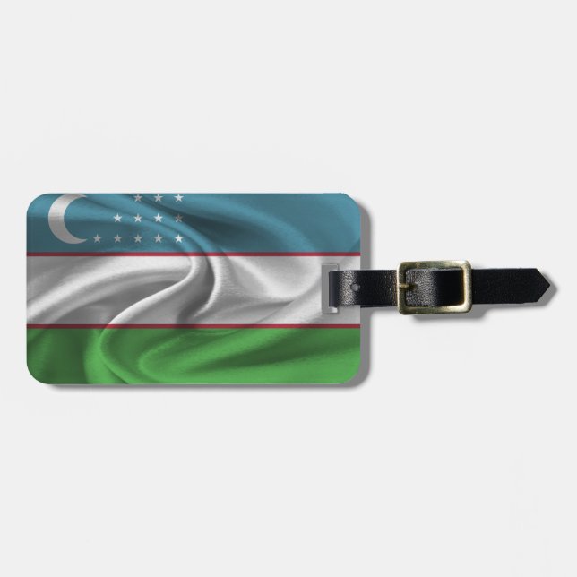 Flag Of Uzbekistan Luggage Tag (Front Horizontal)