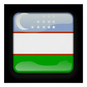 Flag of Uzbekistan Poster