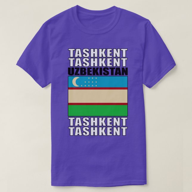Flag of Uzbekistan T-Shirt (Design Front)