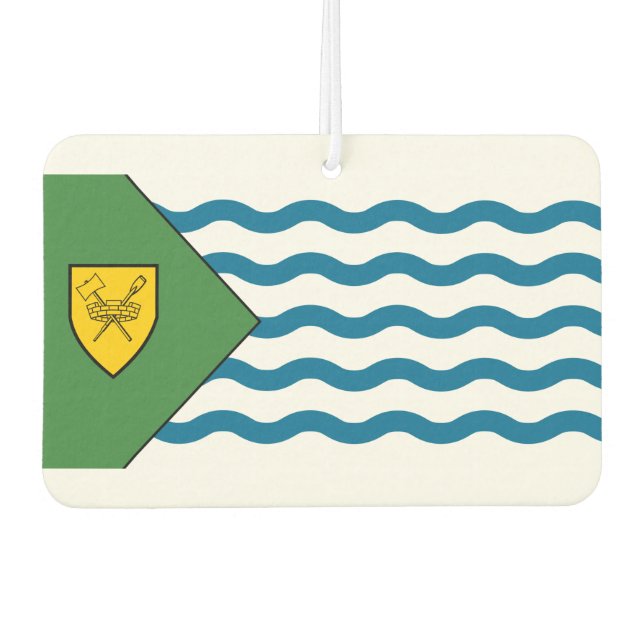Flag of Vancouver, British Columbia Button Car Air Freshener (Front)