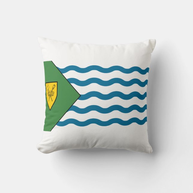 Flag of Vancouver, British Columbia Throw Pillow (Front)