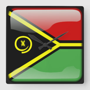 Flag of Vanuatu Square Wall Clock