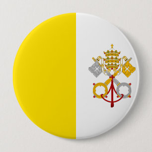 Flag of Vatican City 10 Cm Round Badge