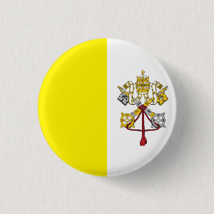 Flag of Vatican City 3 Cm Round Badge