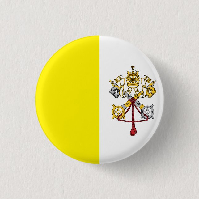 Flag of Vatican City 3 Cm Round Badge (Front)