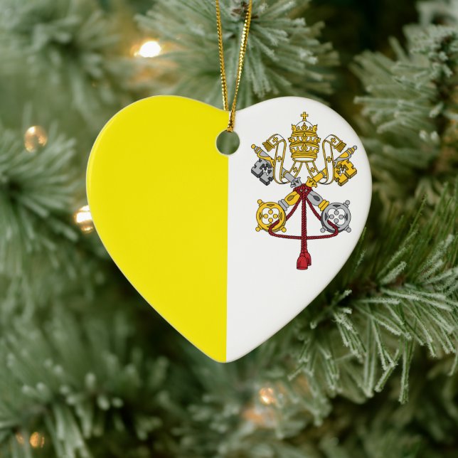 Flag of Vatican City Ceramic Ornament (Tree)