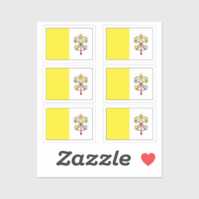 Flag of Vatican City Collection pack of 6 (Sheet)