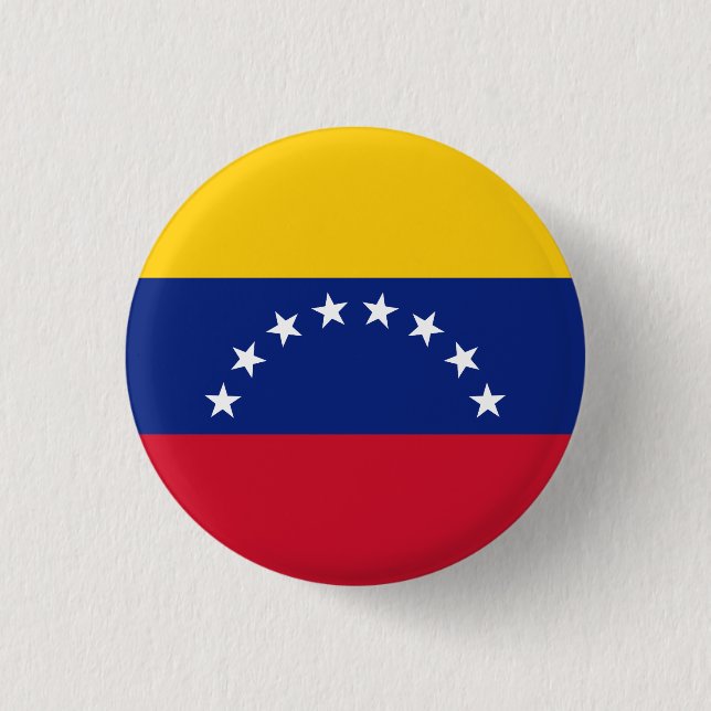 Flag of Venezuela 3 Cm Round Badge (Front)