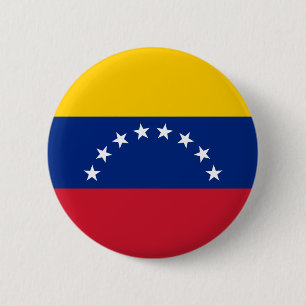 Flag of Venezuela - Bandera Venezolana 6 Cm Round Badge