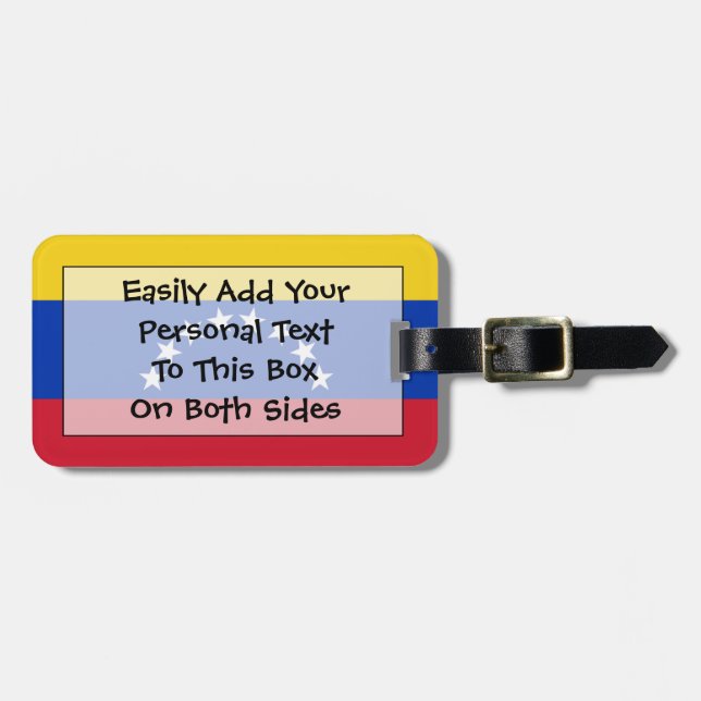 Flag of Venezuela Easy ID Personal Luggage Tag (Front Horizontal)