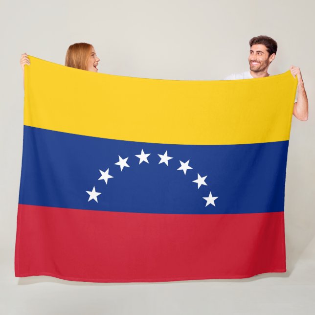 Flag of Venezuela Fleece Blanket (In Situ)