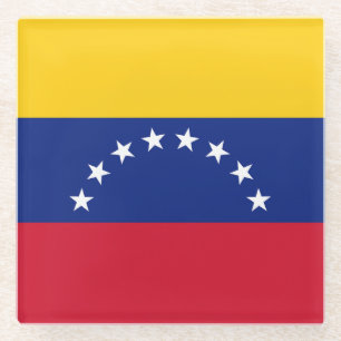 Flag of Venezuela Glass Coaster