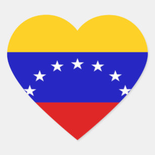 Flag of Venezuela Heart Sticker